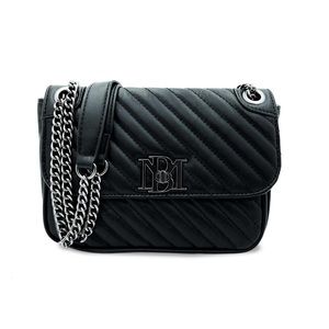Badgley Mischka Black Quilted Crossbody Bag